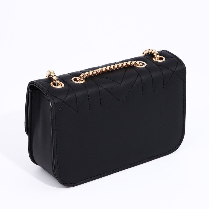 Сумка-мессенджер на клапане, цвет чёрный Сумка-мессенджер на клапане, цвет чёрный