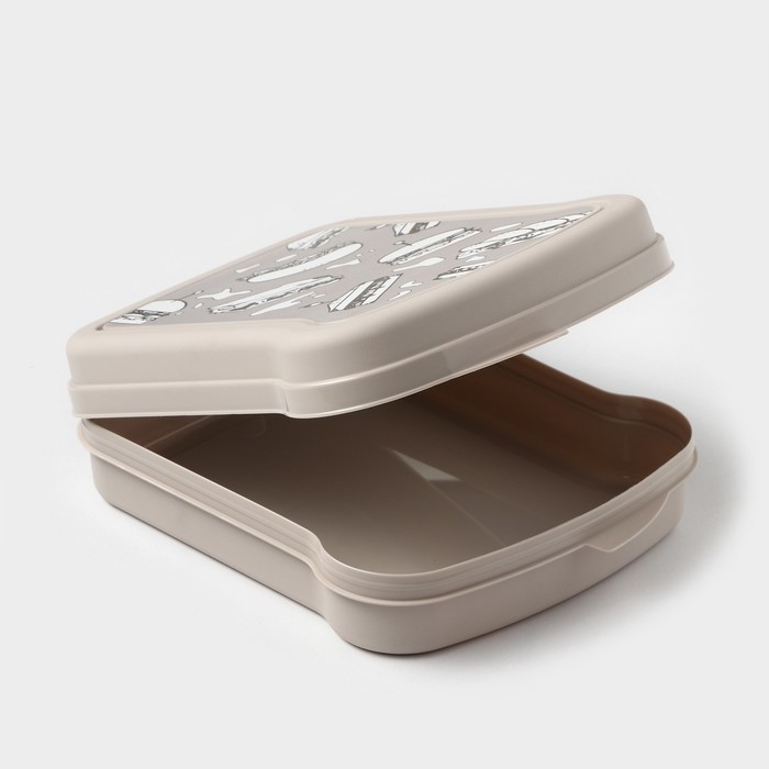 Бутербродница RICCO, 17&times;13&times;4.2 см, с декором Чемита