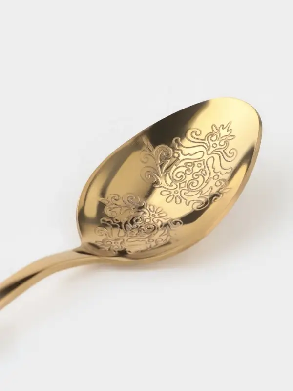 Набор ложек чайных 6 шт "Эмили" 13,2 см, цвет золото