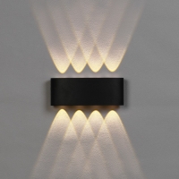 Светильник фасадный &laquo;Полусфера&raquo;, FSD-067, 8 Вт, 3000К, 4 луча, IP65, 220 В, пластик, черный   100842