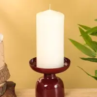 Подсвечник на 1 свечу "Сливовый" глянцевый 10х10х9 см