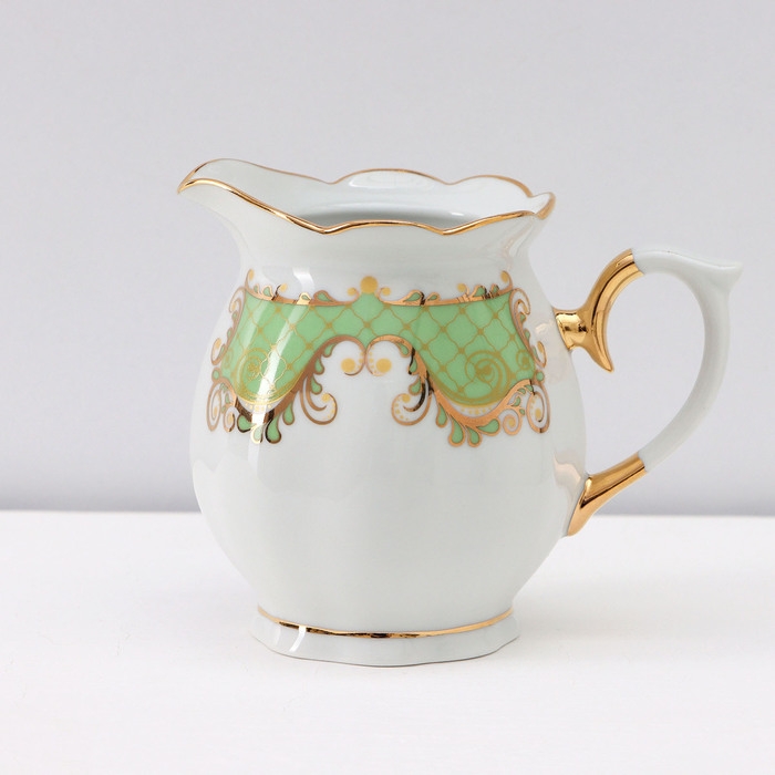 Сервиз кофейный фарфоровый &laquo;Симфония&raquo;, 15 предметов: кофейник 800 мл, сахарница 400 мл, сливочник 180 мл, чашка кофейная 110 мл, блюдце d=12 см