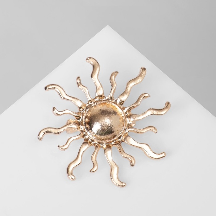 Брошь &laquo;Солнце&raquo;, цвет золото