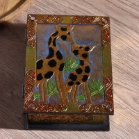 Шкатулка резная МДФ "Стрекоза", 15х19х7,5 см