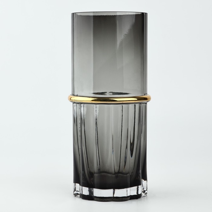 Ваза для цветов &laquo;Тренди&raquo; из черного стекла 24&times;11&times;11 см