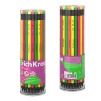 Карандаш чернографитный ErichKrause &laquo;JOY&raquo;, HB, грифель d=2.2 мм, пластик, круглый, в тубусе, неон МИКС