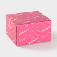 Чайная пара Доляна &laquo;Розовая клетка&raquo;, чашка 220 мл, блюдце d=16 см, ручная роспись, керамика, белая