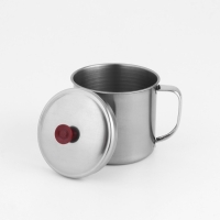 Кружка из нержавеющей стали с крышкой &laquo;Вестерн&raquo;, 620 мл, цвет хромированный