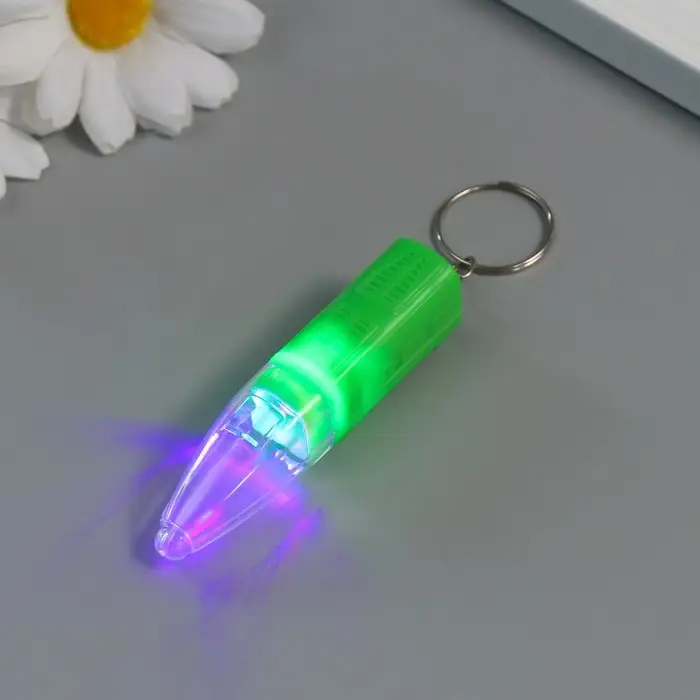 Фонарик брелок для ключей на кольце &laquo;Электропоезд&raquo;, мигает, 7&times;1.2 см, МИКС