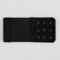 Застёжка-удлинитель для бюстгальтера, 3 ряда 3 крючка, 5 &times; 10,5 см, 3 шт, цвет чёрный/белый/бежевый