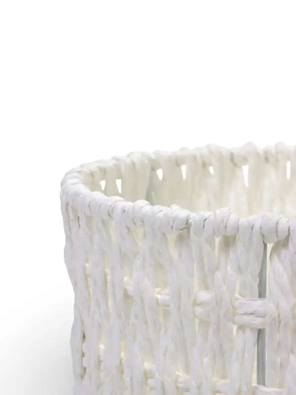 Набор корзин 3 шт пластик 25х17х11 22х14х9 19х10х7 см ручка h=10 см белый овал