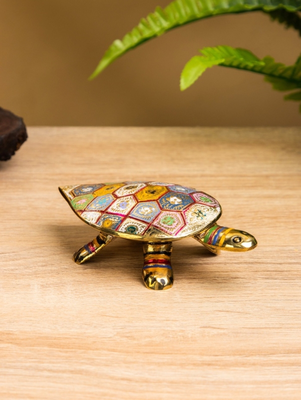 Сувенир-шкатулка "Черепаха с узором" латунь 10х6х3 см