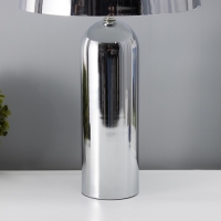 Настольная лампа с абажуром RISALUX &laquo;Челси&raquo; модерн, Е27, 3 Вт, хром, 29&times;29&times;49 см