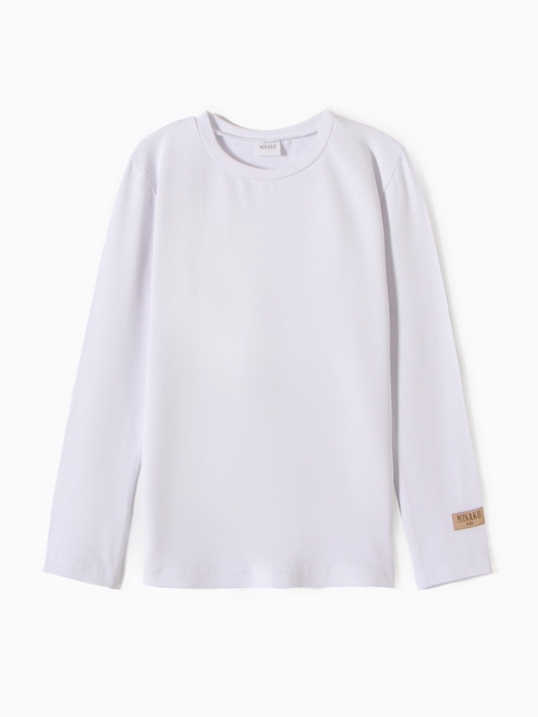 Лонгслив для девочки MINAKU, цвет белый, рост 140 см