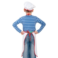 Карнавальный костюм &laquo;Поварёнок&raquo;, текстиль, фартук, колпак, р-р 30-32, рост 116-122 см