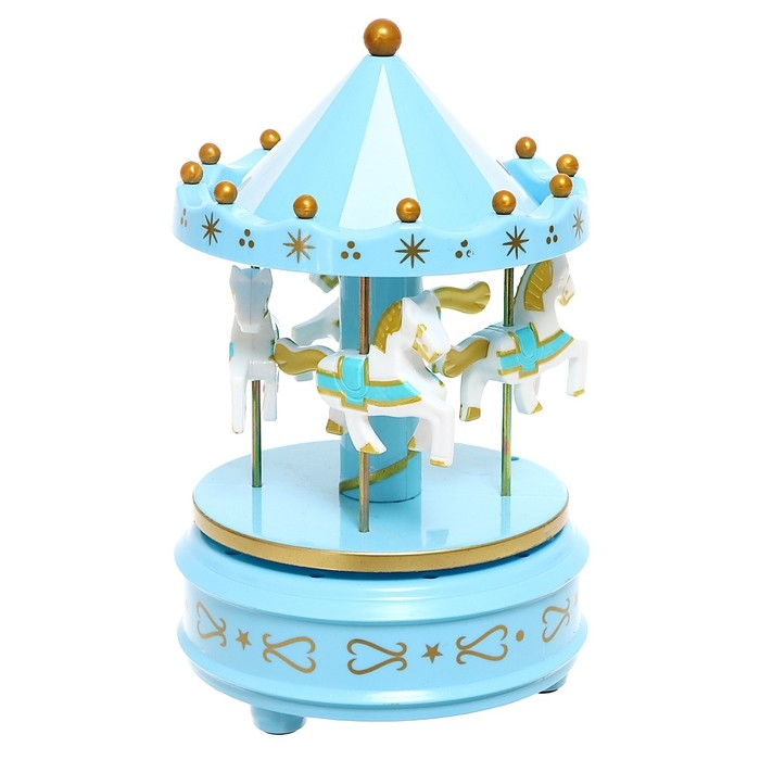 Заводная музыкальная игрушка «Карусель», цвета МИКС Заводная музыкальная игрушка «Карусель», цвета МИКС