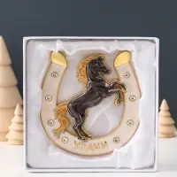 Сувенир-подкова &laquo;Удачи&raquo;,10,5х10,5х0,05см,  эмаль, стразы