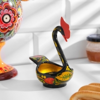 Конфетница &laquo;Лебедь&raquo;,14х11х7 см, хохлома