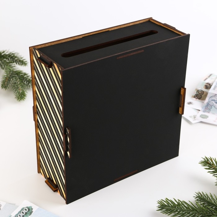 Копилка новогодний подарок новогодняя &laquo;Новый год: На исполнение желаний&raquo; , на Новый год, 18.5 х 18.5 см