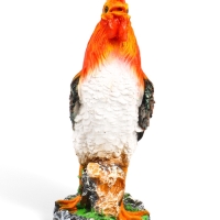 Садовая фигура из полистоуна &laquo;Петух на камне&raquo;, 42&times;32&times;13 см