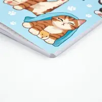 Блокнот А5, 48 листов, в точку, обложка софт-тач  "Котейка"