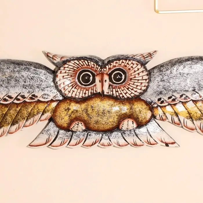 Настенное панно "Сова в полёте" 100х18,5х3 см