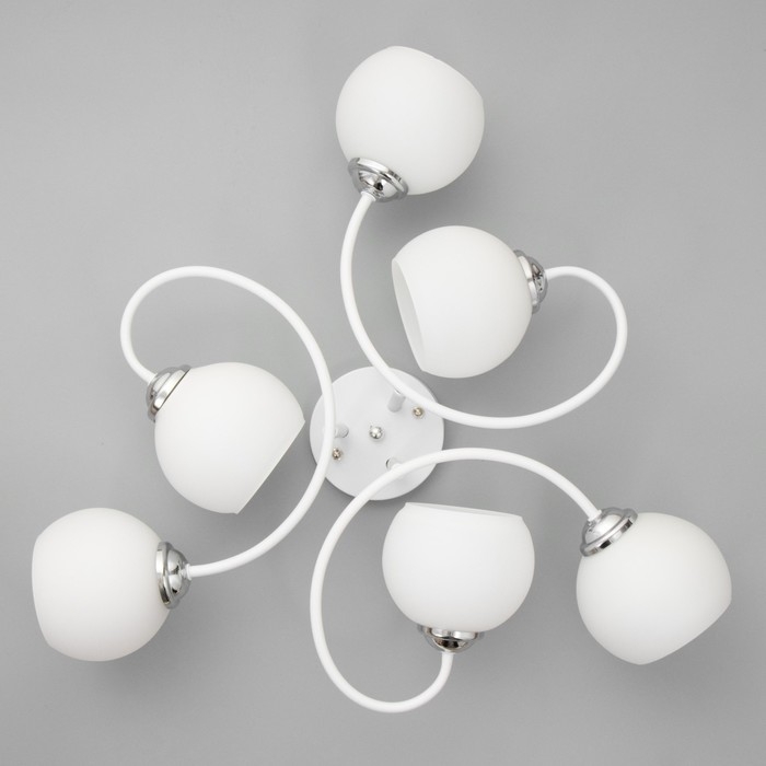 Люстра 2717/6 E27 40Вт бело-хромовый 70х70х25 см BayerLux