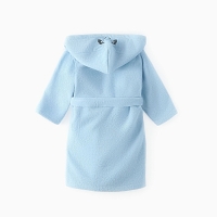 Халат махровый детский "Акула" р-р 32 (110-116 см), голубой