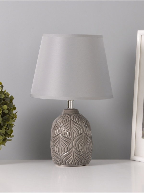 Настольная лампа "Бутоны" 1х15Вт Е14 серый 20х20х28см