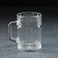 Кружка стеклянная &laquo;Крист&raquo;, 400 мл, МИКС