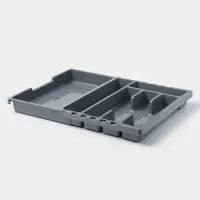 Лоток для столовых приборов раздвижной &laquo;Смарт&raquo;, тёмно-серый