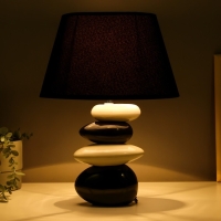 Настольная лампа 16874/1BK+WT E14 40Вт черно-белый 29х22х38 см RISALUX