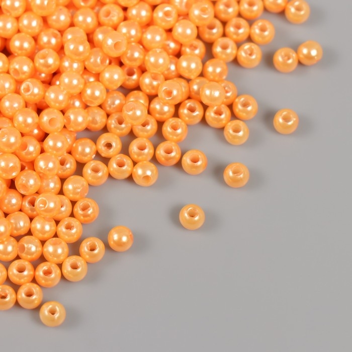 Набор бусин Набор бусин "Жемчуг" d 4 мм, 250 гр, коралловый