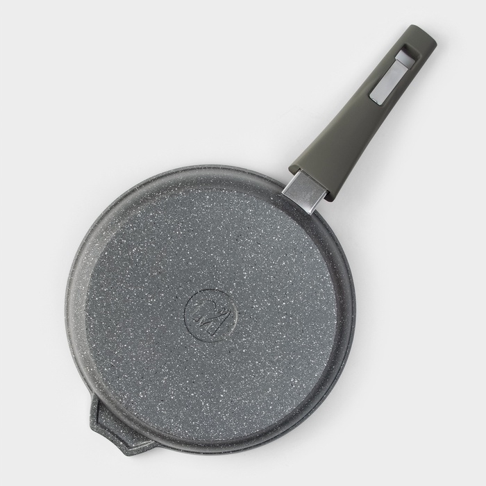 Сковорода Мечта &laquo;Гранит&raquo;, d=22 см, съёмная ручка, антипригарное покрытие, алюминий, серая