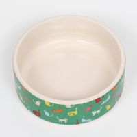 Миска керамическая "Котэ" 200мл,  10,5 х 4 см, зелёная