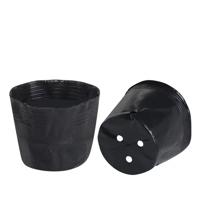 Пакет для рассады, 2 л, d = 17 см, h = 13 см, полиэтилен, чёрный, Greengo