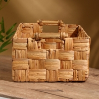 Корзина плетеная 46х31х20 см, водный гиацинт