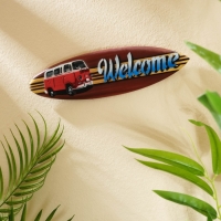 Панно "Доска для сёрфа "Welcome" дерево 30х7 см