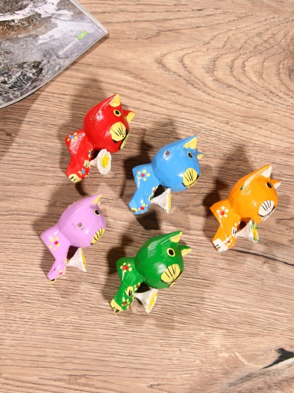 Сувенир интерьерный "Кошечки" дерево (набор 5 штук)