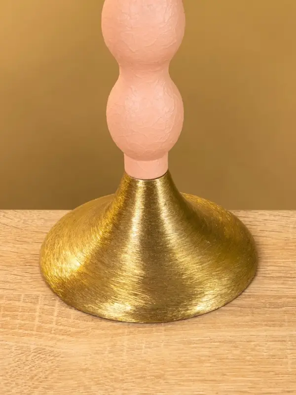 Подсвечник на 1 свечу "Пудровый розовый" 10,5х10,5х34,5 см