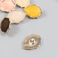 Пуговица пластик для творчества "Каменный лист" МИКС 2,5х1,9х0,9 см