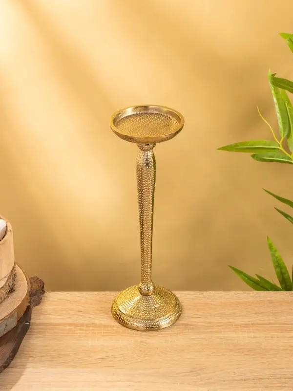 Подсвечник "Звездная пыль" алюминий 9,5х9,5х29,5 см