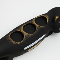 Подсвечник "Леопольд" черный с росписью, 12см Подсвечник "Леопольд" черный с росписью, 12см