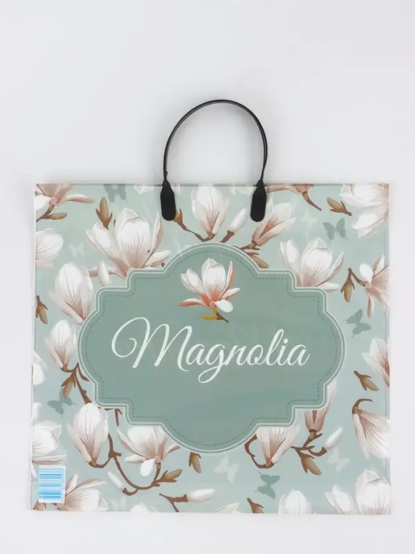 Пакет "Магнолия", полиэтиленовый с пластиковой ручкой, 38 х 34 + 3 см, 90 мкм