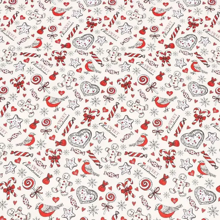 Бумага упаковочная глянцевая &laquo;Рождество&raquo;, двусторонняя, 70&times;100 см