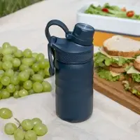 Термобутылка Fujisan 2.0 без логотипа, темно-синяя