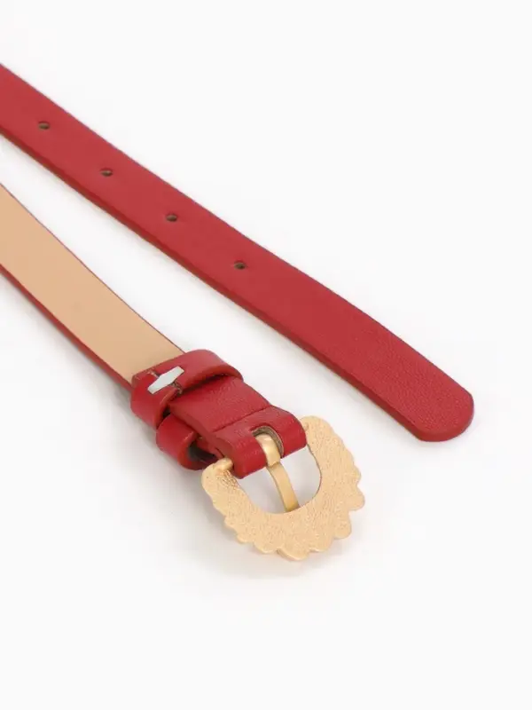 Ремень жен 03-01-01-01, Март2514, 1,8*0,3*110 см, без винта, пряж золото, 1 прокол,