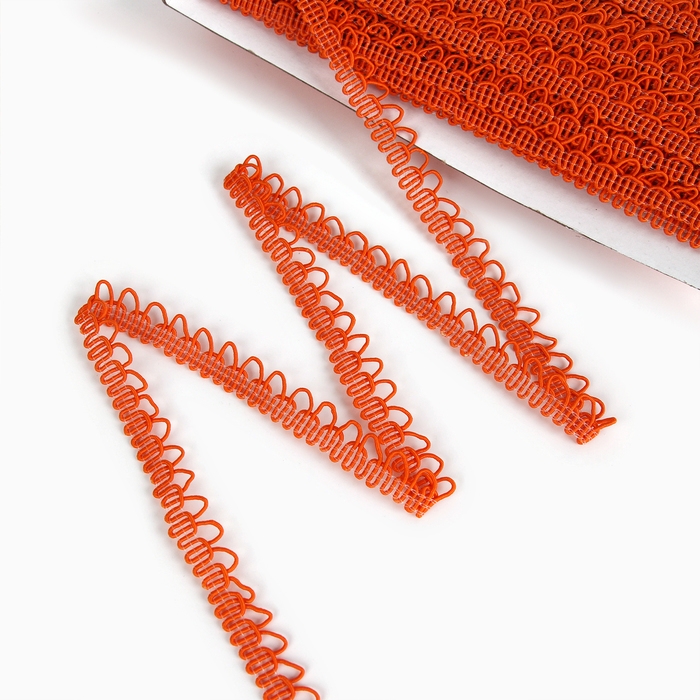 Тесьма &laquo;Фестоны&raquo; оранжевая, шириной 1,3 см, по 50 м