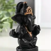 Фигура гипс "Ганеш" 9х8 см, черный