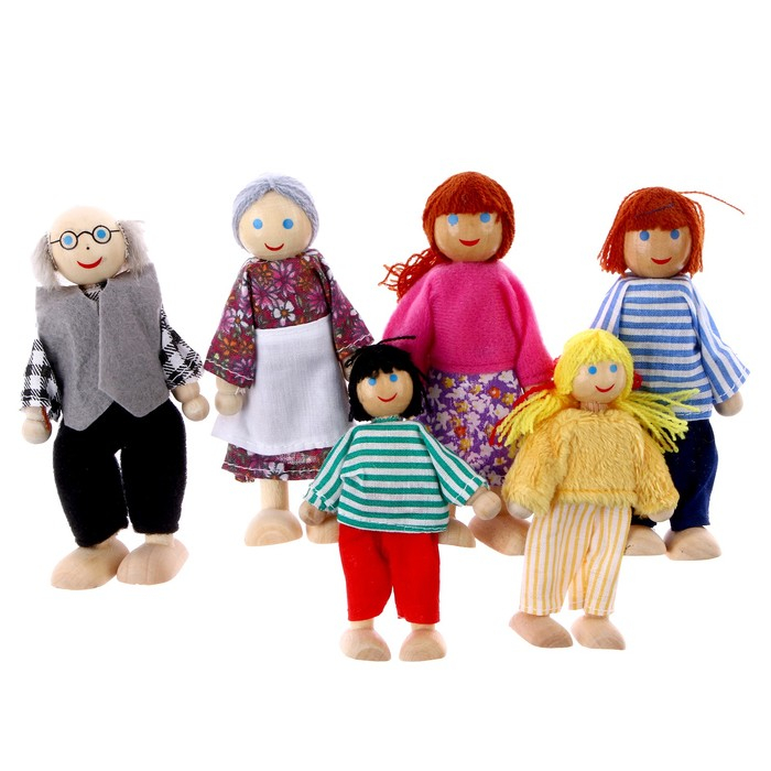 Игрушка &laquo;Кукольные человечки&raquo;, набор 6 шт., МИКС